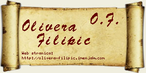 Olivera Filipić vizit kartica